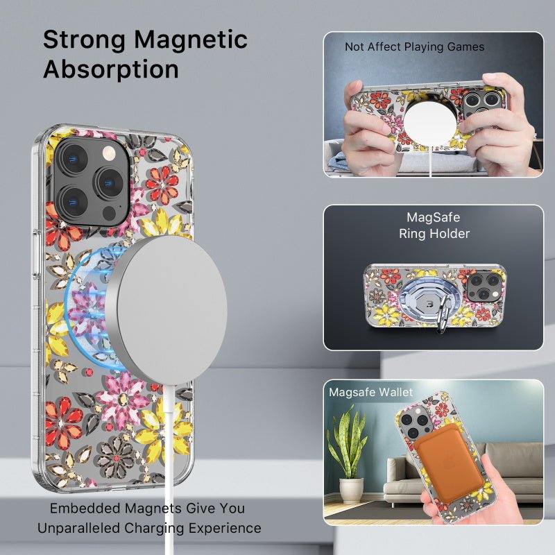 MyBat Pro Mood Series MagSafe Case (with Diamonds) for Apple iPhone 15 Pro (6.1)iPhone 15 Pro