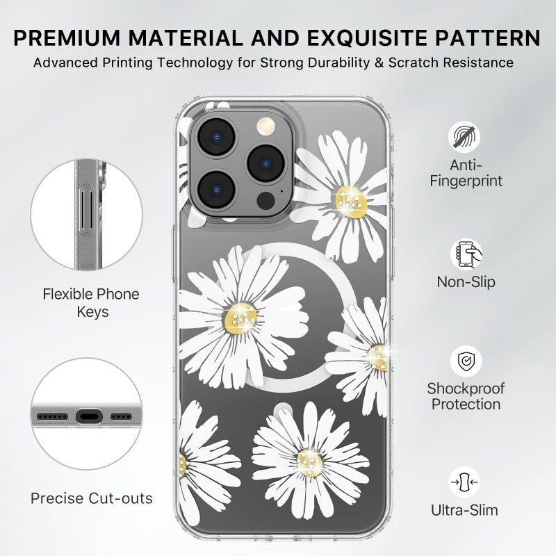 MyBat Pro Mood Series MagSafe Case (with Diamonds) for Apple iPhone 15 Pro (6.1)iPhone 15 Pro