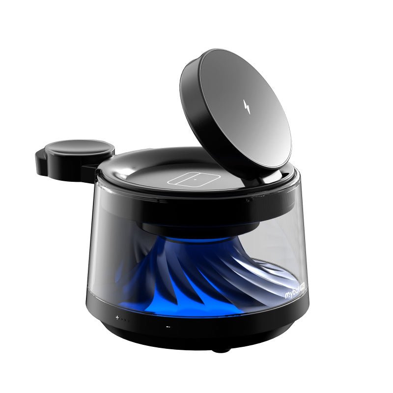 MyBat Pro Omnia 5 - in - 1 MagSafe Wireless Charging Dock and Speaker w/ Lights - BlackMyBat Pro