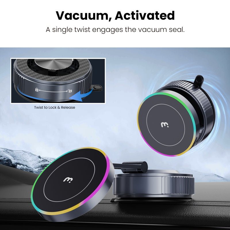 MyBat Pro PowerVac Wireless Charging Magnetic Vacuum Suction Phone MountMyBat Pro