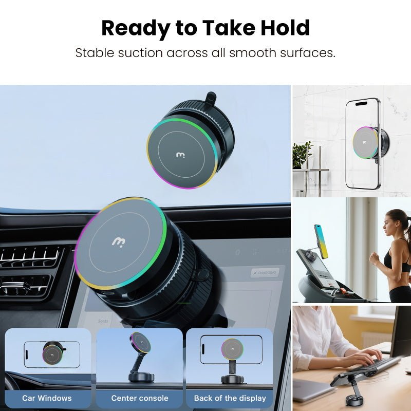 MyBat Pro PowerVac Wireless Charging Magnetic Vacuum Suction Phone MountMyBat Pro