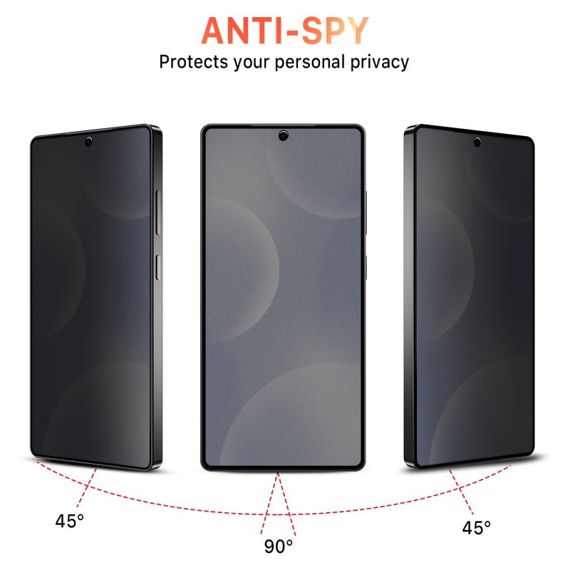 MyBat Pro Privacy Full Coverage Tempered Glass Screen Protector (Fingerprint Unlock) for Samsung Galaxy S25 Ultra - Black