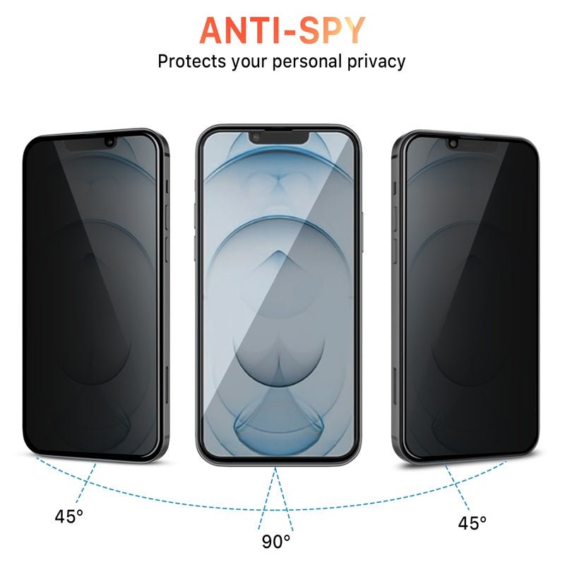 MyBat Pro Privacy Full Coverage Tempered Glass Screen Protector for Apple iPhone 14 Plus (6.7) / 13 Pro Max (6.7) - BlackMyBat Pro