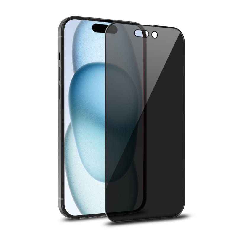MyBat Pro Privacy Full Coverage Tempered Glass Screen Protector for Apple iPhone 15 (6.1) - BlackMyBat Pro