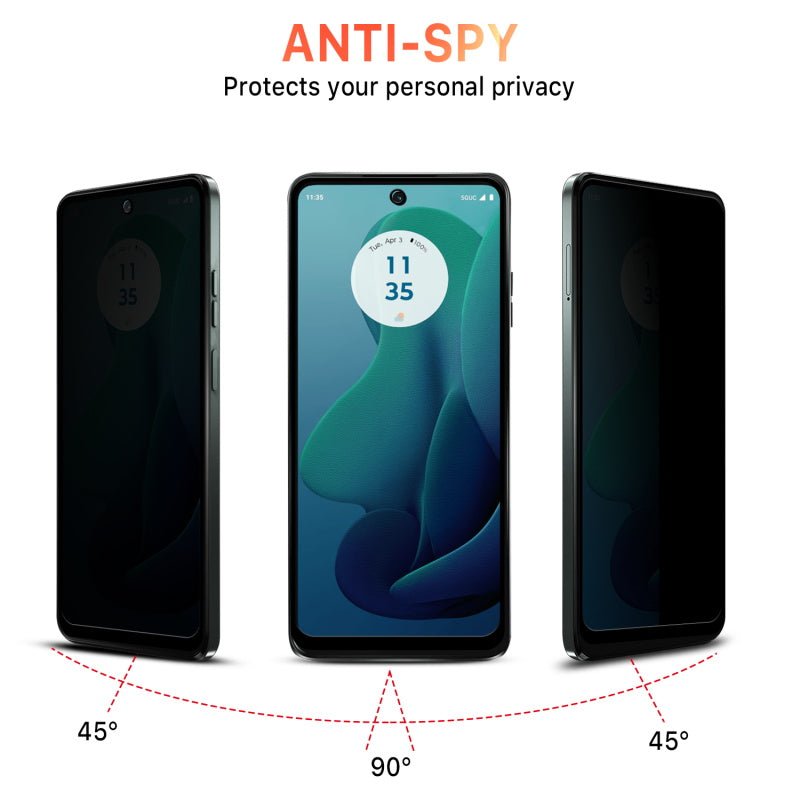 MyBat Pro Privacy Full Coverage Tempered Glass Screen Protector for Motorola Moto G 5G (2024)Moto G 5G 2024