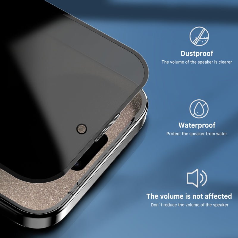 MyBat Pro Privacy Full Coverage Tempered Glass Screen Protector w/ Installation Tray for Apple iPhone 15 Pro (6.1)iPhone 15 Pro