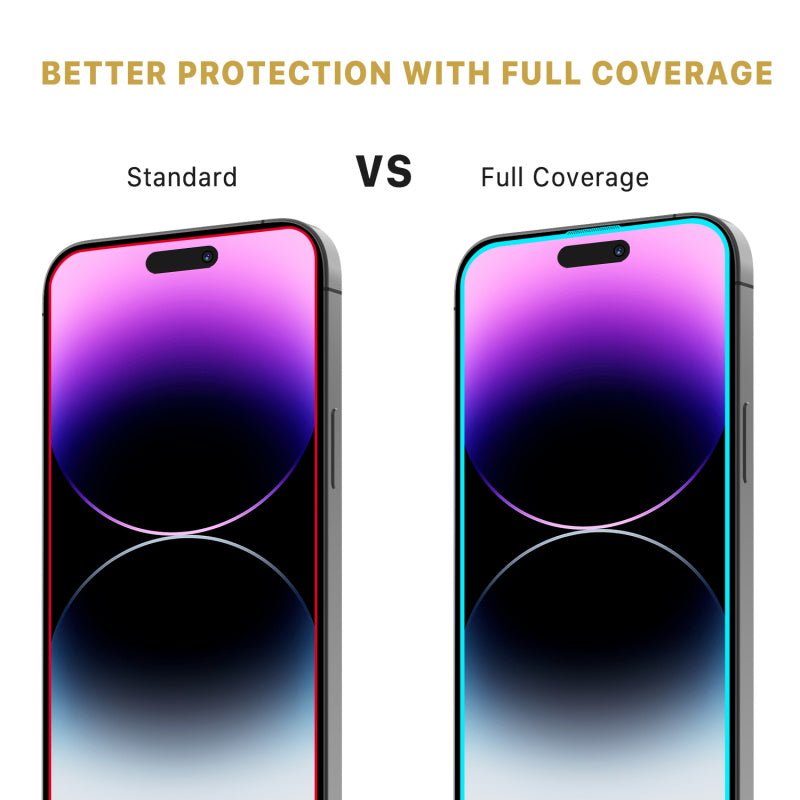 MyBat Pro QuickGuard Tempered Glass Screen Protector w/ Installation Tray for Apple iPhone 14 Pro Max (6.7) - BlackMyBat Pro