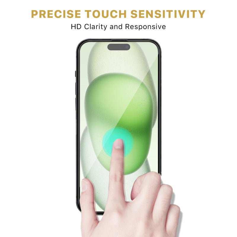 MyBat Pro QuickGuard Tempered Glass Screen Protector w/ Installation Tray for Apple iPhone 15 Plus (6.7) - BlackiPhone 15 Plus