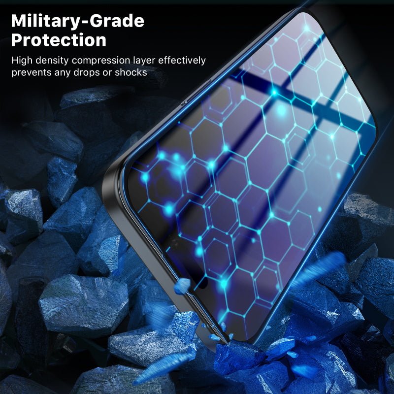 MyBat Pro QuickGuard Tempered Glass Screen Protector w/ Installation Tray for Apple iPhone 15 Pro Max (6.7) - BlackiPhone 15 Pro Max