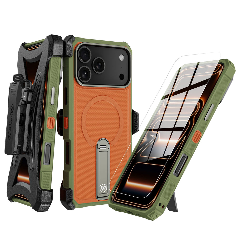 MyBat Pro Renegade Series Case with 360° Locking Kickstand and Holster for Apple iPhone 18 Pro Max / 17 Pro MaxMyBat Pro