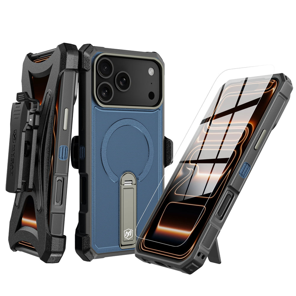 MyBat Pro Renegade Series Case with 360° Locking Kickstand and Holster for Apple iPhone 18 Pro Max / 17 Pro MaxMyBat Pro