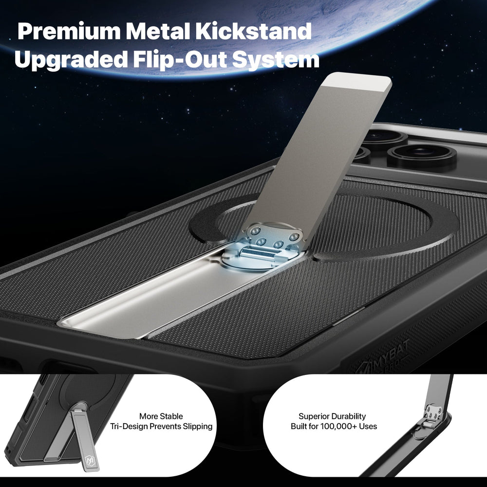 MyBat Pro Renegade Series Case with 360° Locking Kickstand for Apple iPhone 18 Pro Max / 17 Pro MaxMyBat Pro