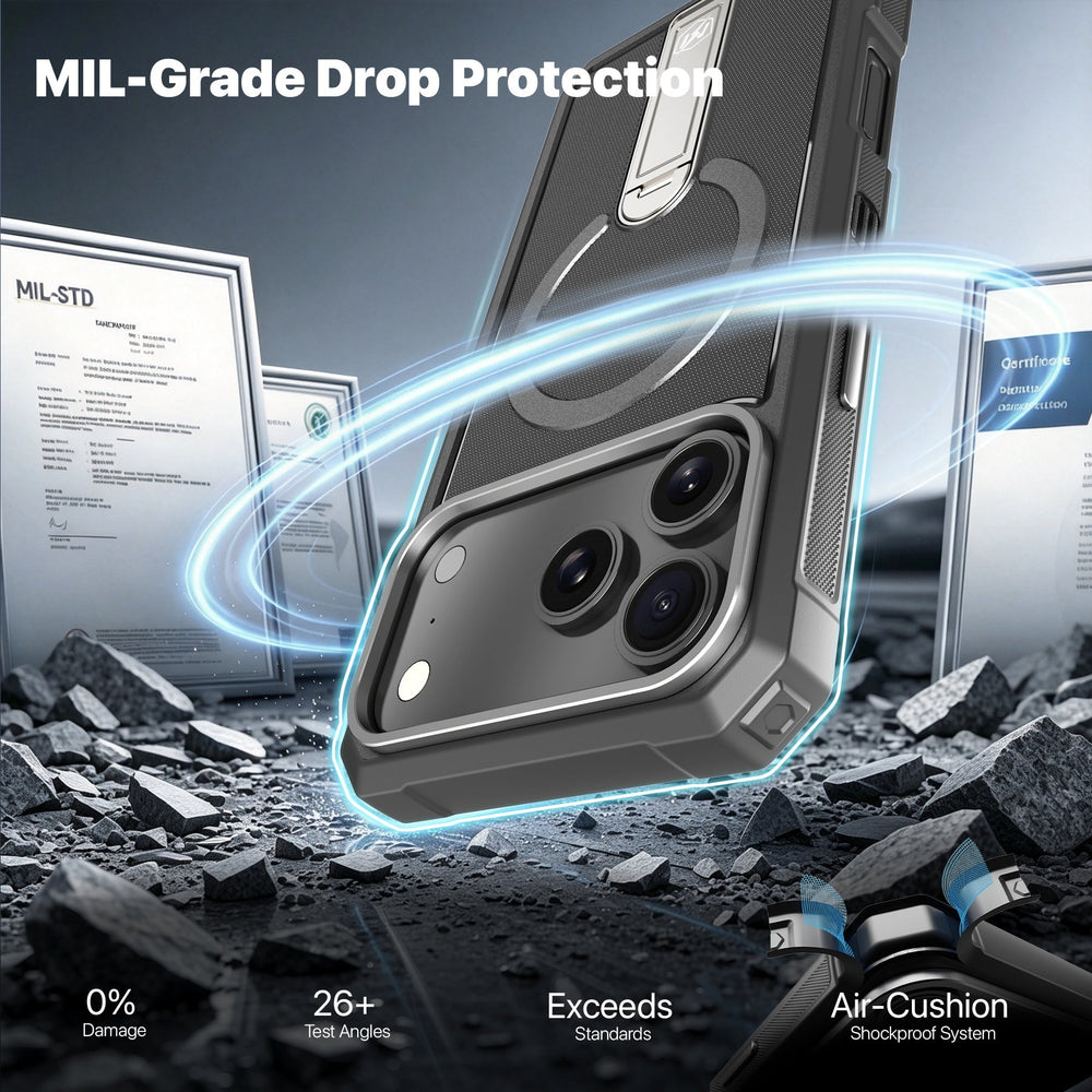MyBat Pro Renegade Series Case with 360° Locking Kickstand for Apple iPhone 18 Pro Max / 17 Pro MaxMyBat Pro