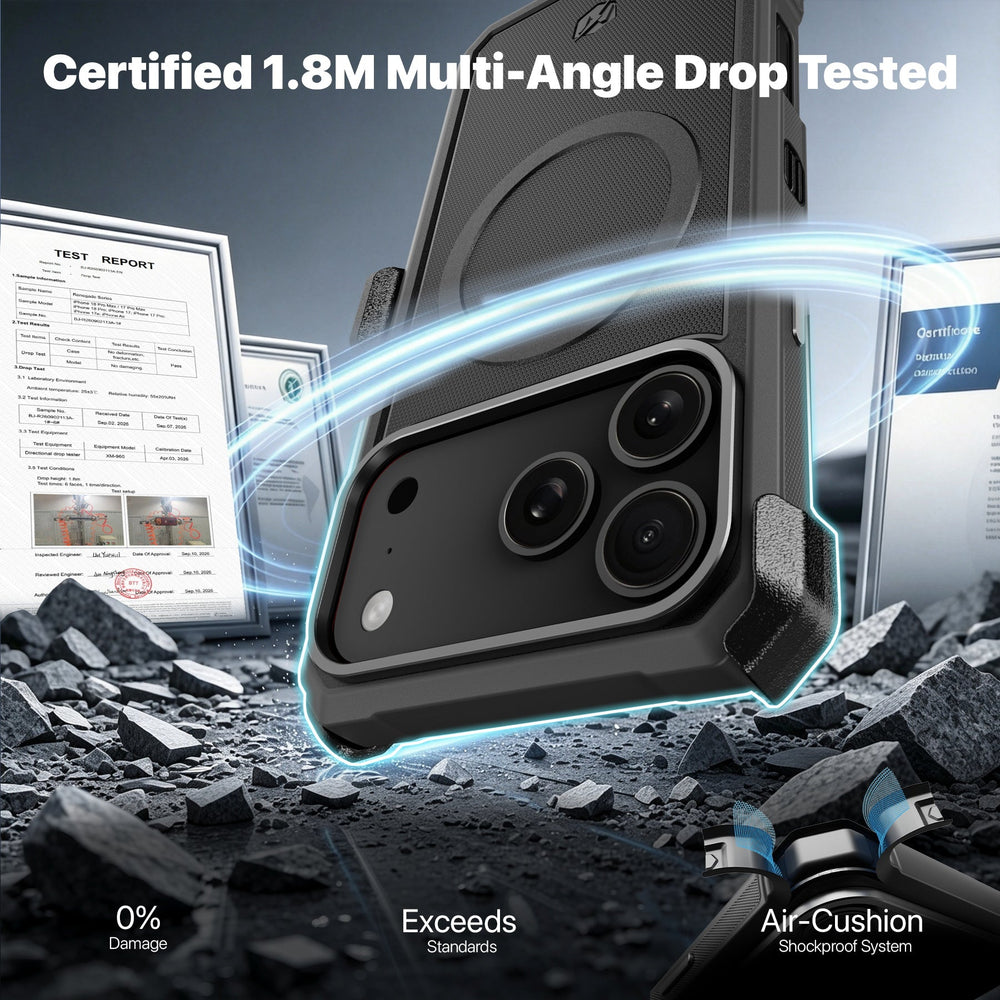 MyBat Pro Renegade Series Case with Detachable Double-Sided Magnetic Stand and Holster for Apple iPhone 18 Pro Max / 17 Pro MaxMyBat Pro