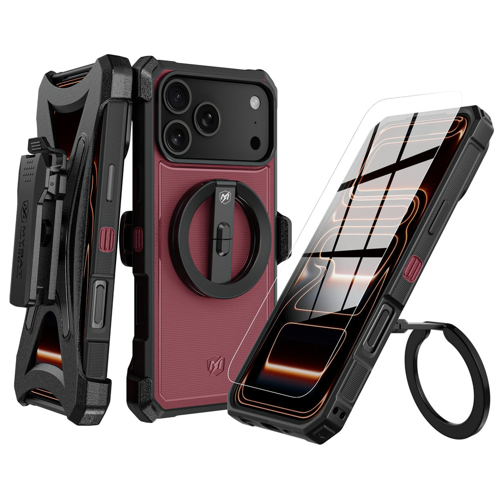 MyBat Pro Renegade Series Case with Detachable Double-Sided Magnetic Stand and Holster for Apple iPhone 18 Pro Max / 17 Pro MaxMyBat Pro