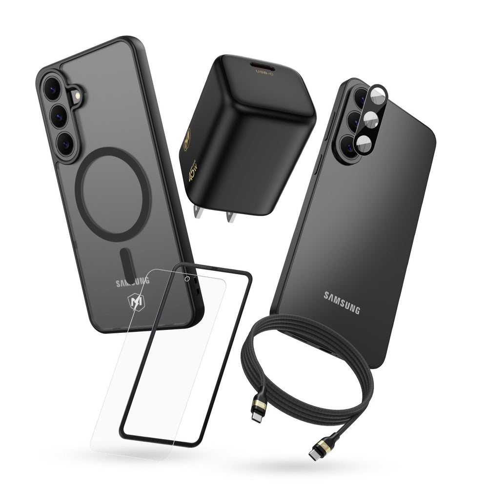MyBat Pro Samsung Galaxy S26 Fan Edition Bundle #2 - Smoke Case / Black Charger + CableMyBat Pro