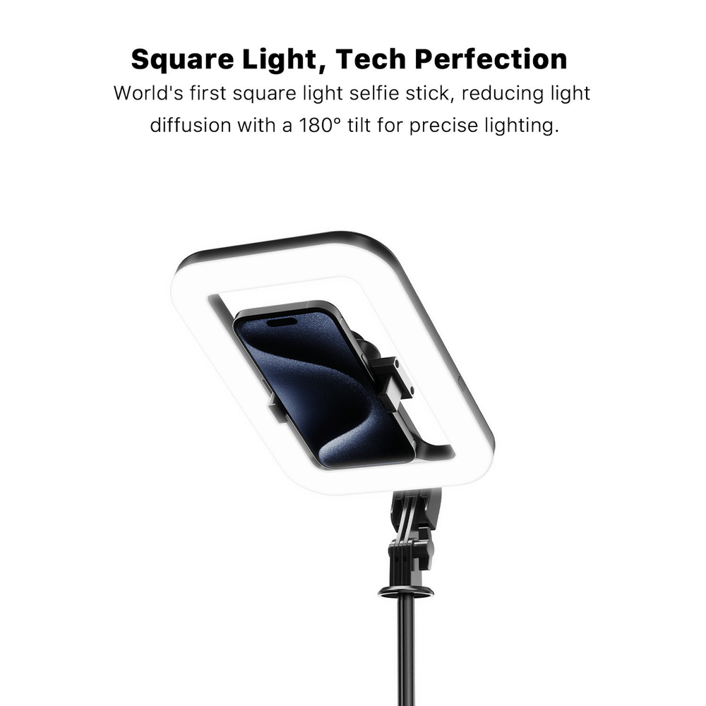 MyBat Pro Selfie Ring Light with 72" Tripod Stand - Extendable Selfie Stick with Light for Phone, Live Streaming, Makeup, Travel, Gaming, Video, Includes Phone Holder& USB - C Powered - 1 - Year WarrantyMyBat Pro