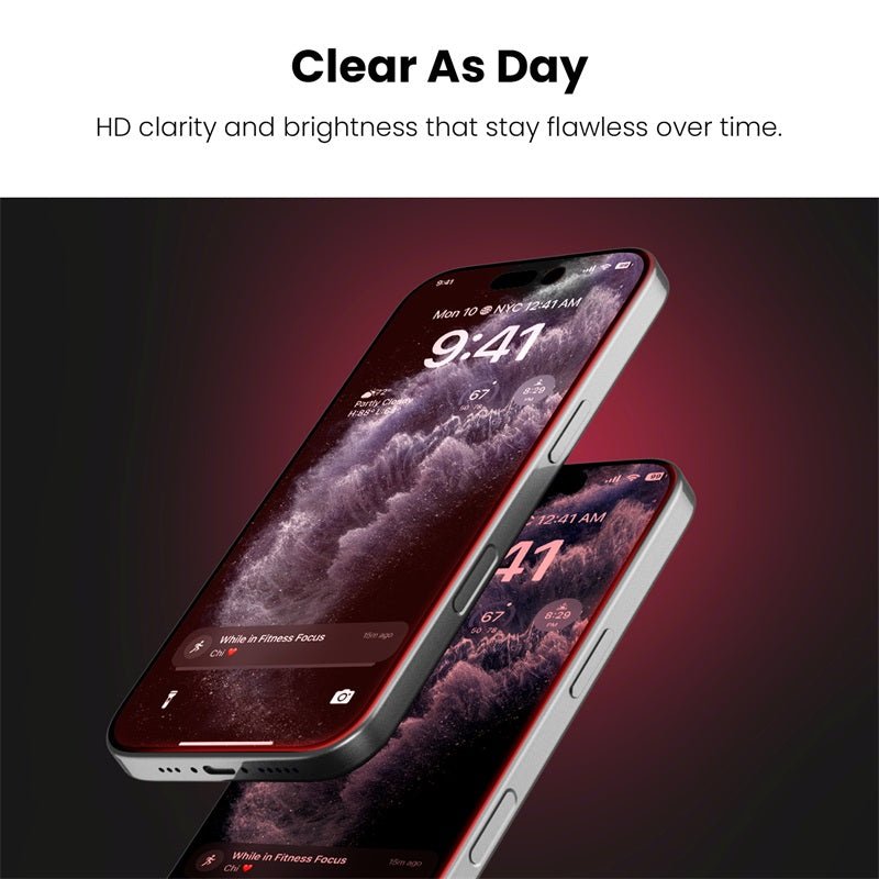 MyBat Pro SkinBarrier Red Light Converting Tempered Glass Screen Protector for Apple iPhone 16/iPhone 15 / 14 ProMyBat Pro