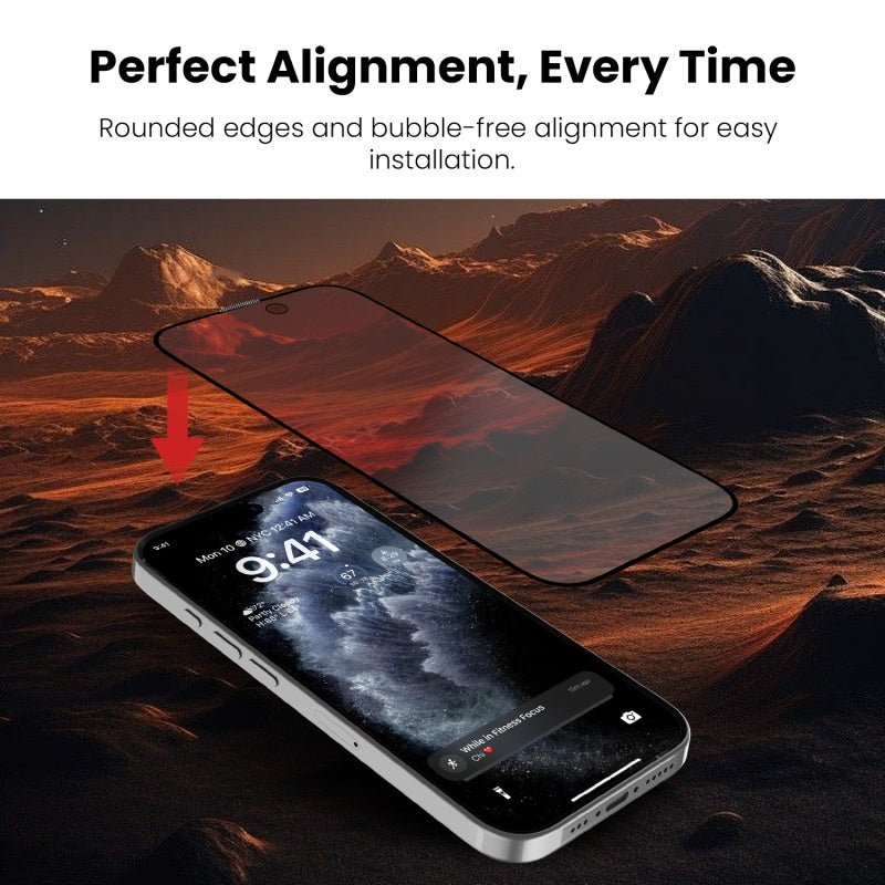 MyBat Pro SkinBarrier Red Light Converting Tempered Glass Screen Protector for Apple iPhone 16/iPhone 15 / 14 ProMyBat Pro