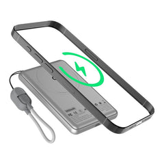 MyBat Pro SolidCore 5000mAh Slim Magnetic Wireless Charging Power Bank with Built - In USB - C Cable - GrayMybat Pro