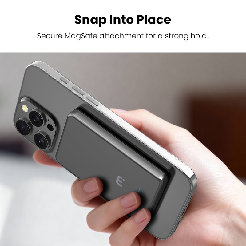 MyBat Pro SolidCore 5000mAh Slim Magnetic Wireless Charging Power Bank with Smartwatch ChargerMyBat Pro
