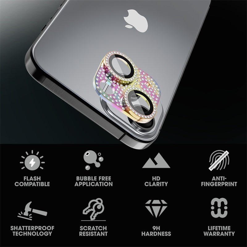 MyBat Pro Tempered Glass GlamShot Lens Protector for Apple iPhone 13 (6.1) / 13 mini (5.4) - PinkMyBat Pro