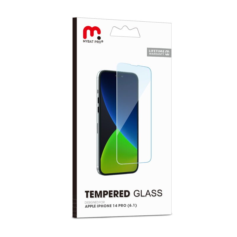 MyBat Pro Tempered Glass Screen Protector (2.5D) for Apple iPhone 14 Pro (6.1) - ClearMyBat Pro