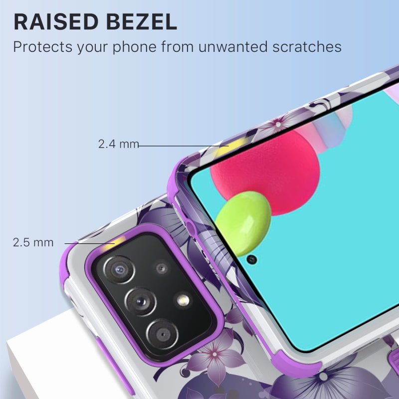 MyBat Pro Tuff Series Case for Samsung Galaxy A52 5G - Purple Hibiscus