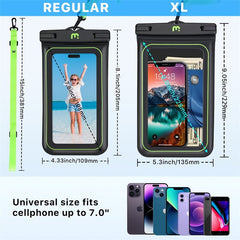 MyBat Pro Universal Floating Waterproof Phone Pouch (XL Size)(2pcs) - Black - MyBat Pro