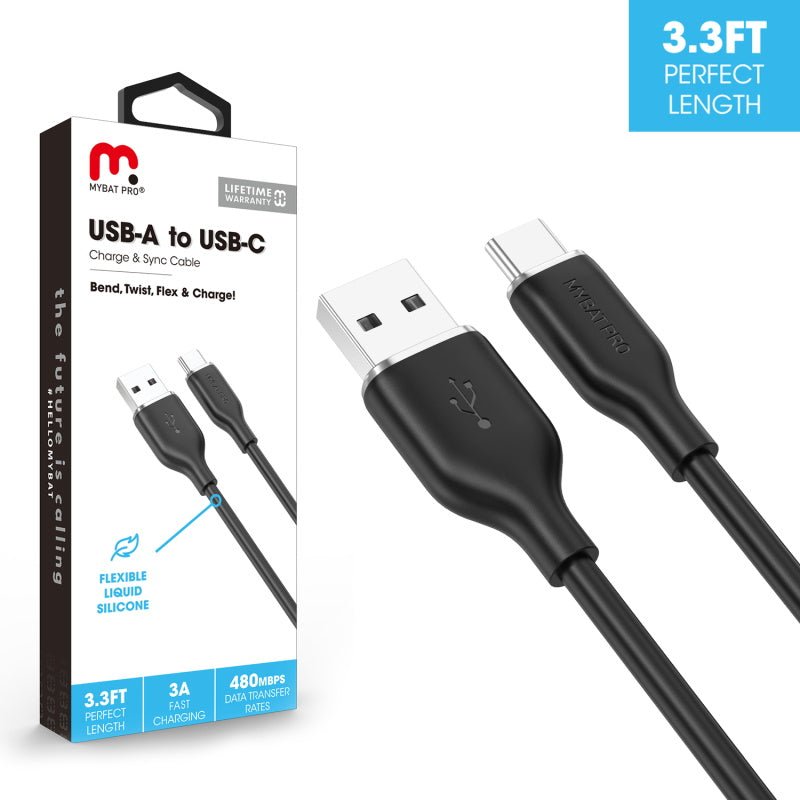 MyBat Pro USB - A to USB - C Liquid Silicone Cable (L=3 FT)MyBat Pro