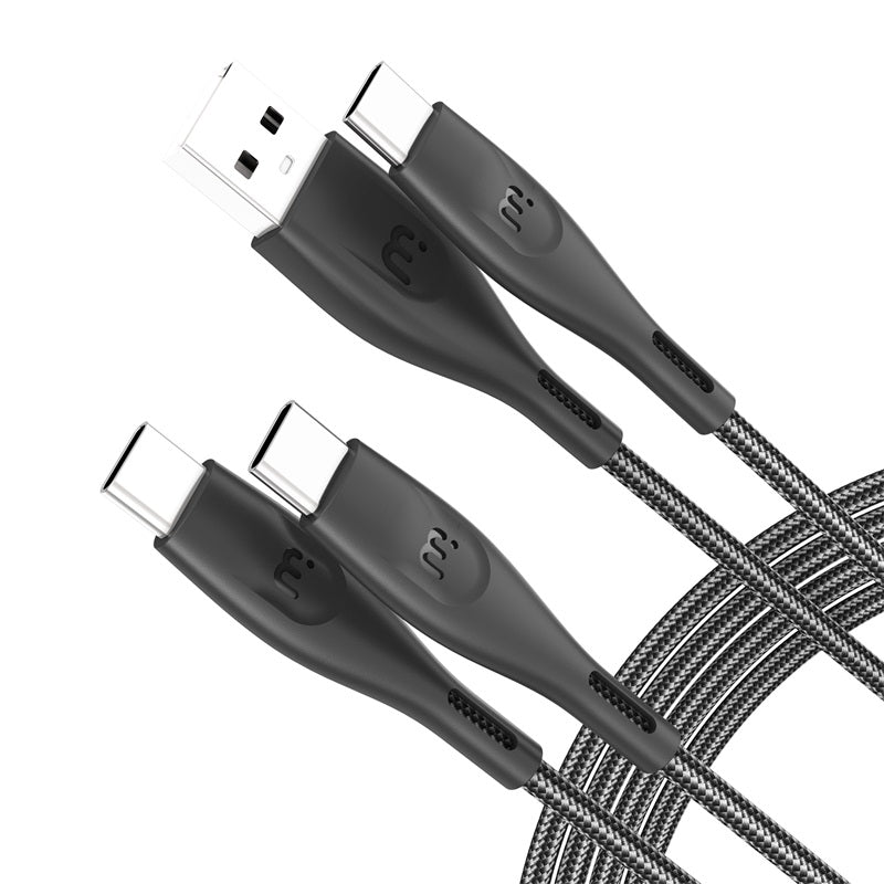 MyBat Pro USB - C Braided Charging Cable Bundle - 2 Pack - WhiteMyBat Pro