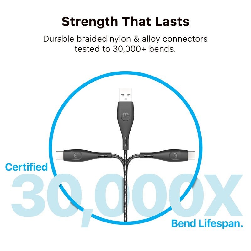 MyBat Pro USB - C Braided Charging Cable Bundle - 2 Pack - WhiteMyBat Pro