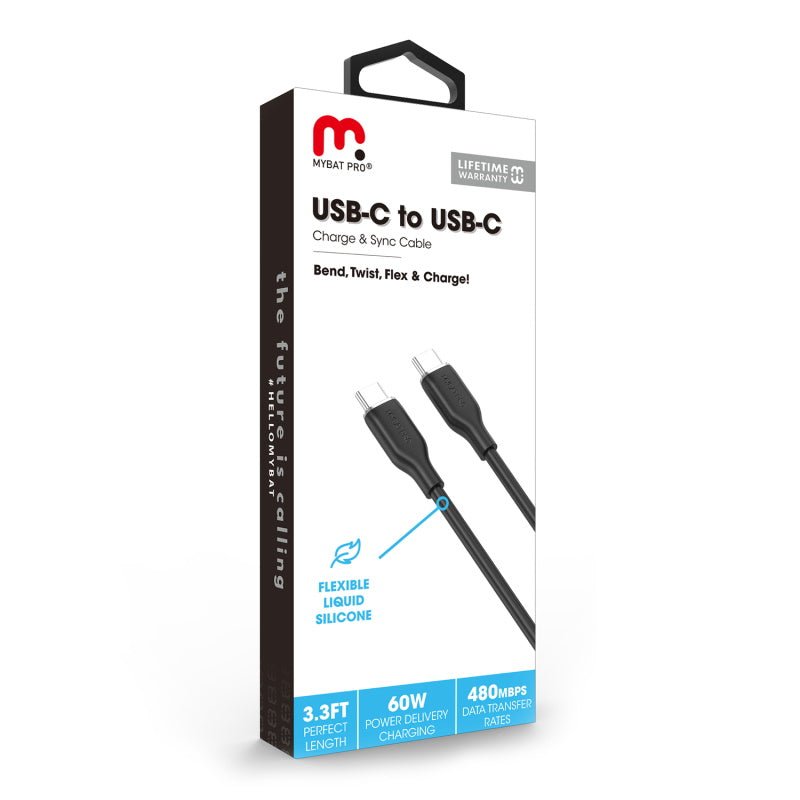 MyBat Pro USB - C to USB - C Liquid Silicone Cable (L=3 FT)MyBat Pro