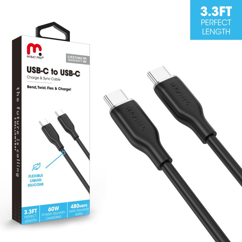 MyBat Pro USB - C to USB - C Liquid Silicone Cable (L=3 FT)MyBat Pro
