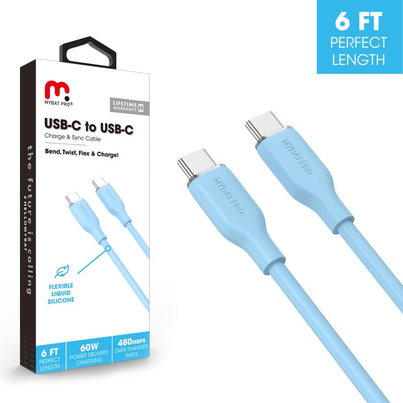 MyBat Pro USB - C to USB - C Liquid Silicone Cable (L=6 FT)MyBat Pro