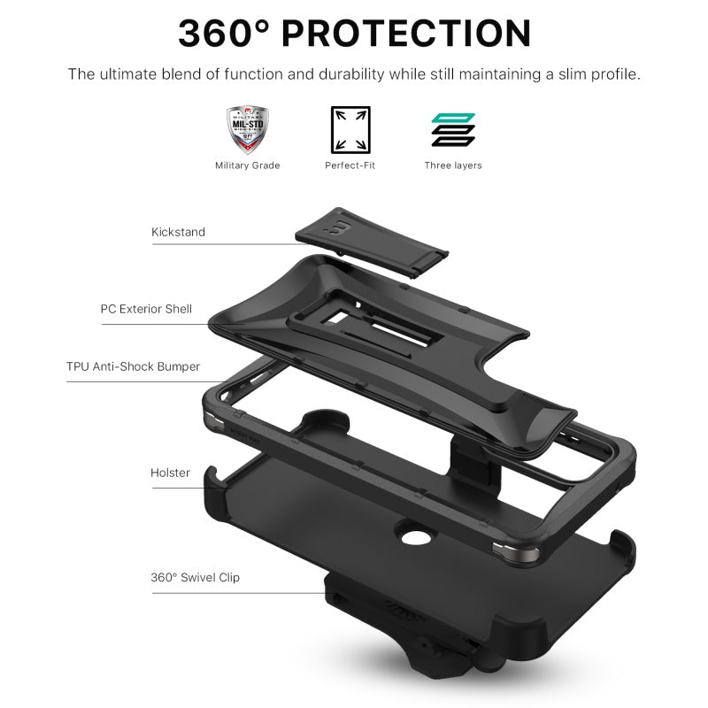 MyBat Pro Warrior Series Case for Samsung Galaxy A02s - Black