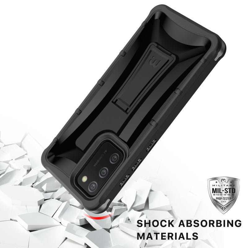 MyBat Pro Warrior Series Case for Samsung Galaxy A02s - Black