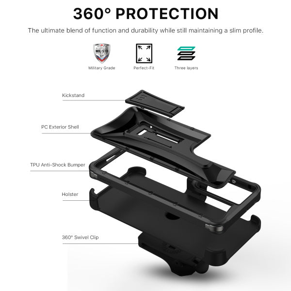 MyBat Pro Warrior Series Case for Samsung Galaxy S21 Ultra - Black