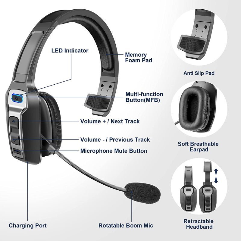 MyBat Pro WorkFlow Bluetooth Headset with Noise Cancelling MicrophoneMyBat Pro