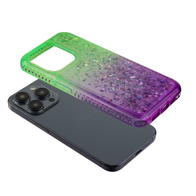 MyBat Quicksand Glitter with Diamonds Protector Cover for Apple iPhone 15 Pro (6.1)iPhone 15 Pro
