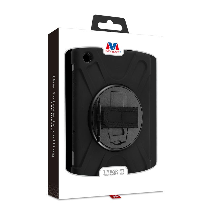 MyBat Rotatable Stand Protector Case (with Wristband) for Samsung Galaxy Tab A9+ 5G - Black / BlackGalaxy Tab A9