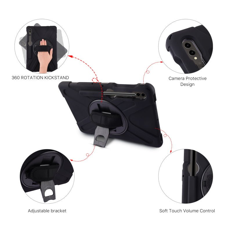 MyBat Rotatable Stand Protector Case (with Wristband) for Samsung Galaxy Tab S9+ / Galaxy Tab S10+Galaxy Tab S9+