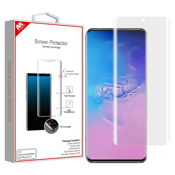 MyBat Screen Protector (with Curved Coverage) for Samsung Galaxy S20 Ultra (6.9) - ClearMyBat Pro