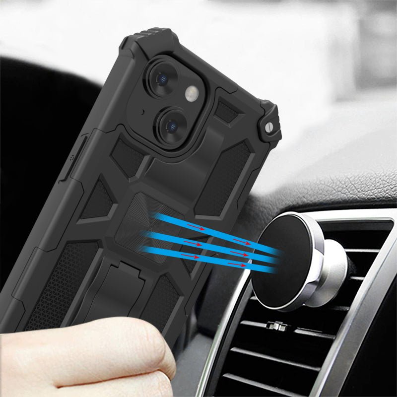 MyBat Pro Sturdy Hybrid Protector Cover (with Stand) for Apple iPhone 15 (6.1)iPhone 15