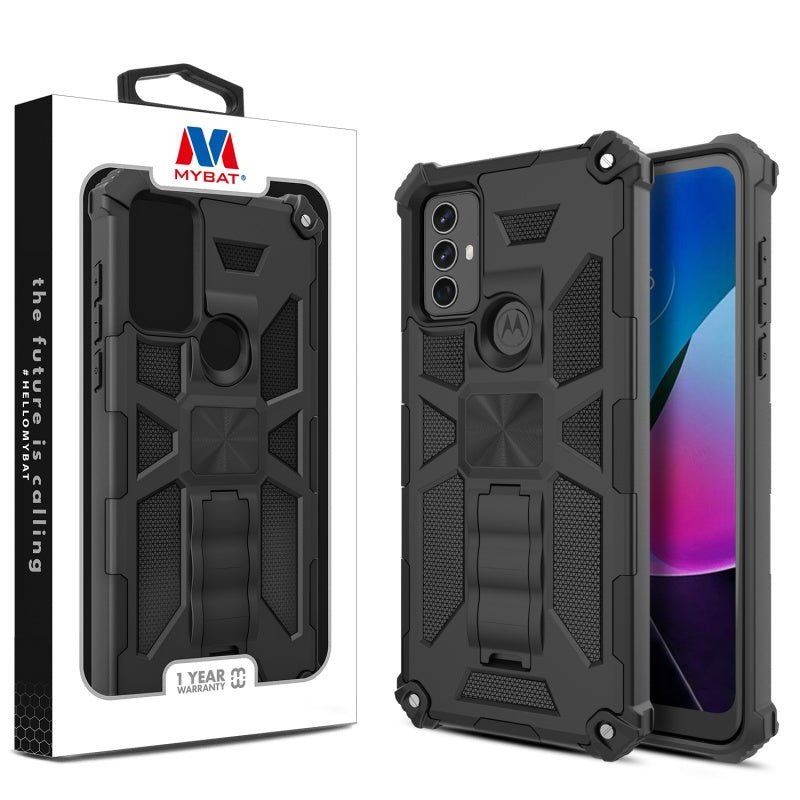 MyBat Pro Sturdy Hybrid Protector Cover (with Stand) for Motorola Moto G Play (2023)Moto G Play 2023