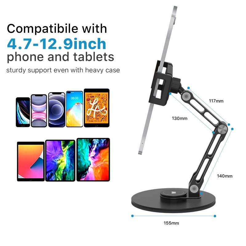 MyBat Swivel 360° Rotating Stand For Phones & Tablets - BlackMyBat Pro