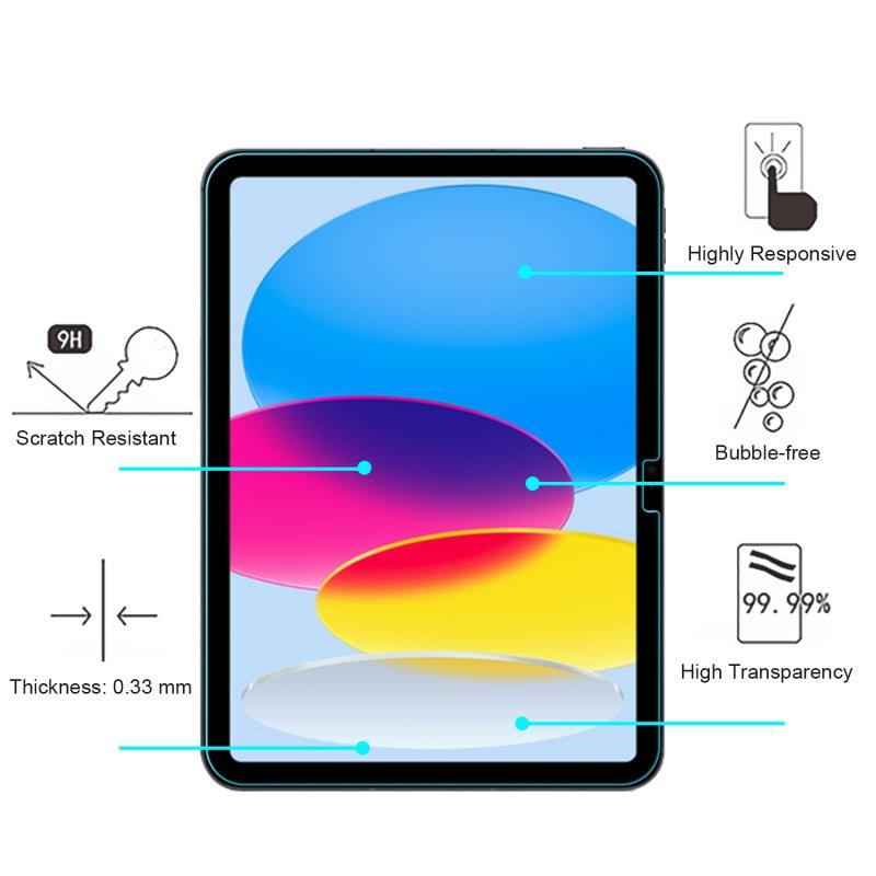 MyBat Tempered Glass Screen Protector (2.5D) for Apple iPad 10.9 (2022) / iPad 11 (2025) - ClearMyBat Pro