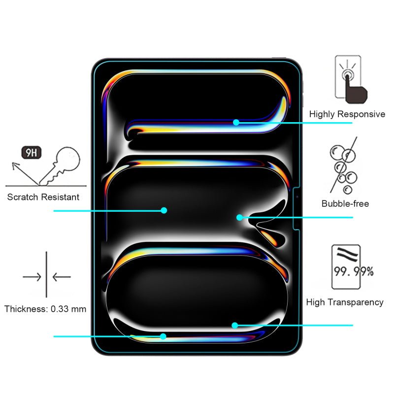 MyBat Tempered Glass Screen Protector (2.5D) for Apple iPad Pro 13 (2024)/iPad Air 13 (2025) / iPad Air 13 (2024) - CleariPad Pro 13 2024