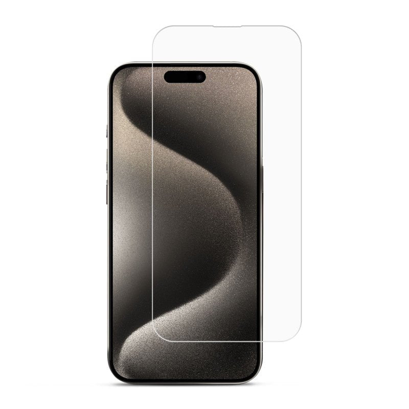MyBat Tempered Glass Screen Protector (2.5D) for Apple iPhone 15 Pro (6.1) - ClearMyBat Pro