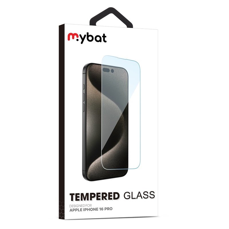 MyBat Tempered Glass Screen Protector (2.5D) for Apple iPhone 16 Pro